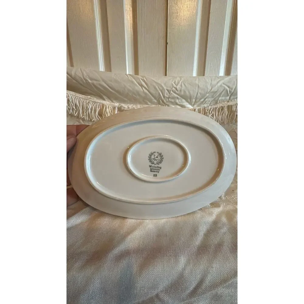 Winterling Bavaria Gravy Boat Attached Under-plate Mid-Century German Porcelain